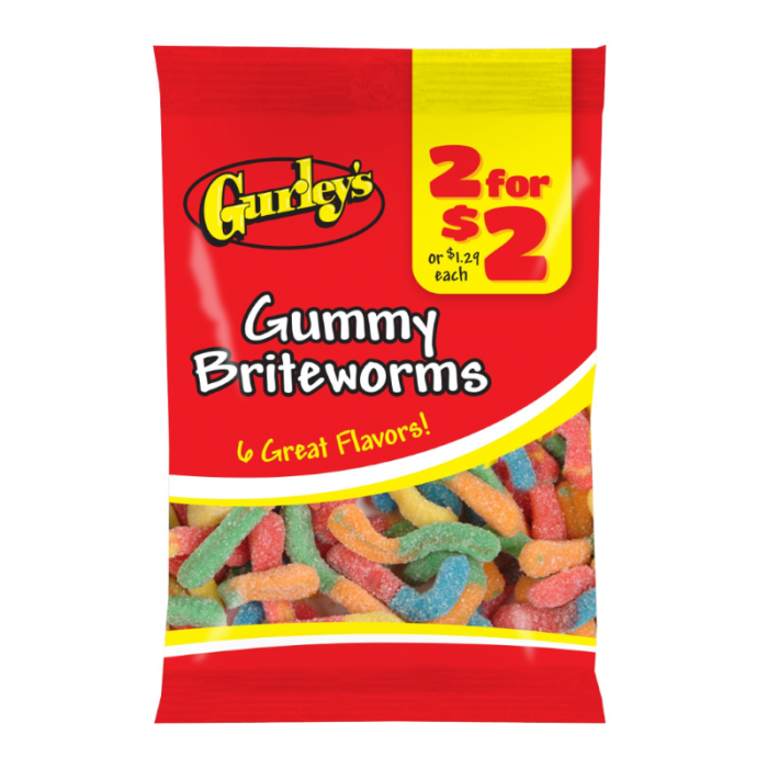 Gurleys 2F$2 / 12Ct Gummy Briteworms