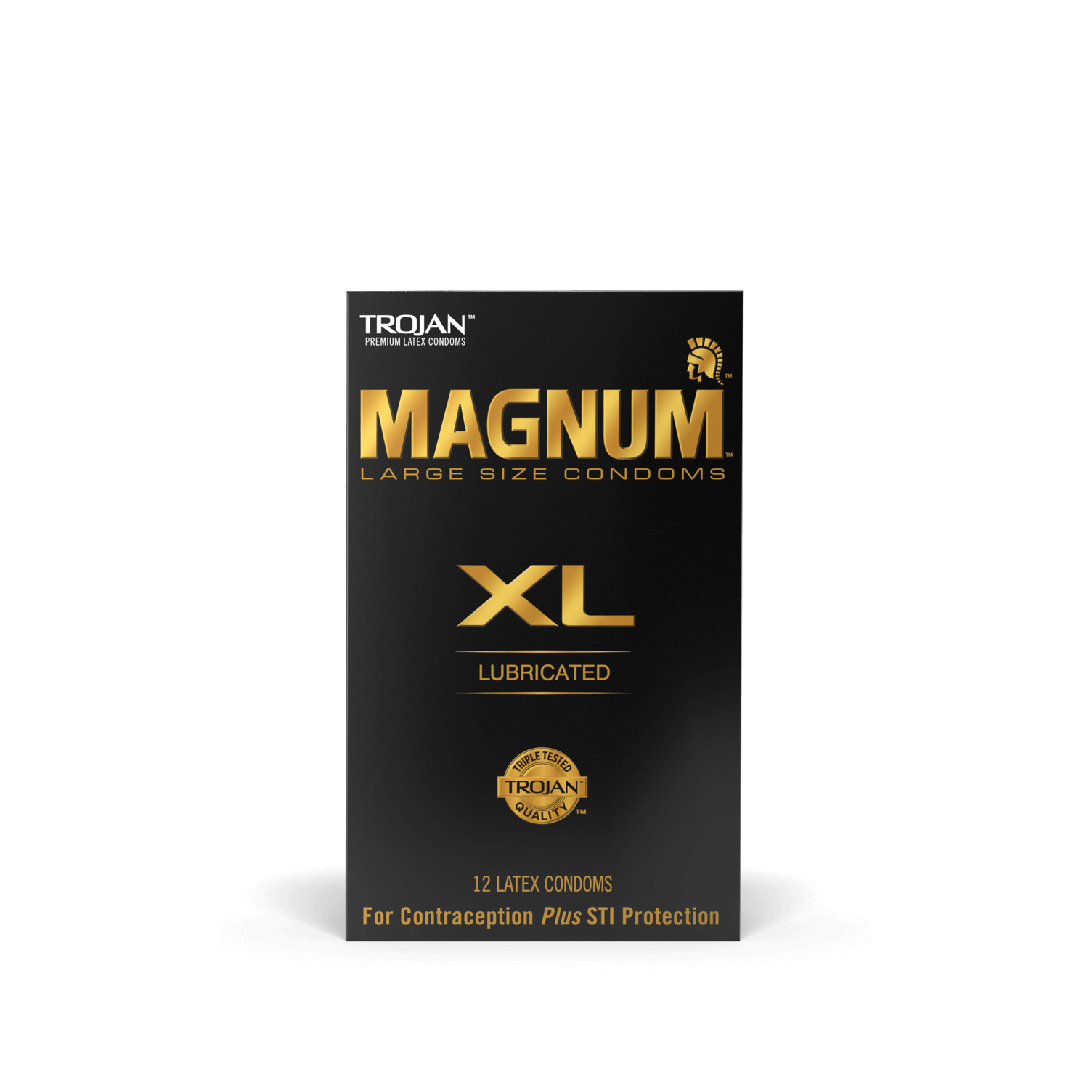 TROJAN BLACK MAGNUM LUB XL 50 CT