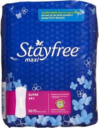 STAYFREE MAXI SUPER 10 PK / 1 CT