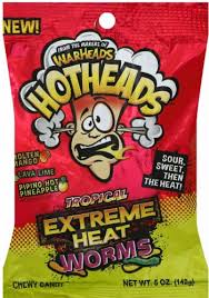 Warhead Tropical Extreme Heat Worms 5 Oz Bag