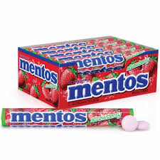 MENTOS STRAWBERRY 1.32 OZ / 15 CT