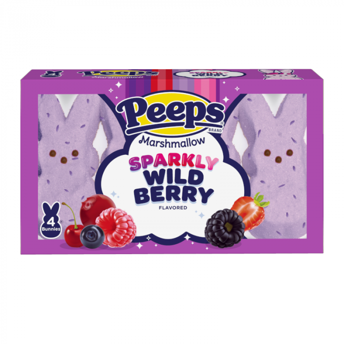 Easter Peeps 4Ct Bunnies Wildberry 1.5 Oz /1Ct