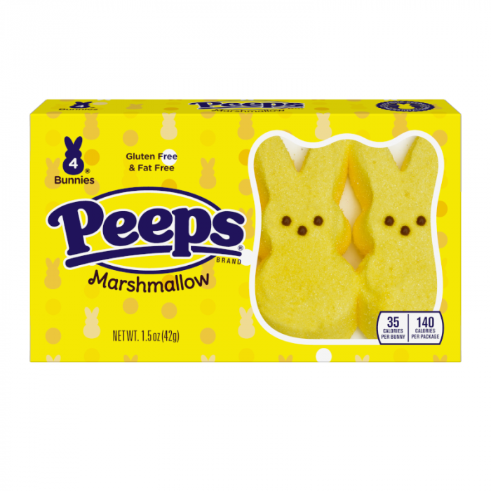 Easter Peeps 4Ct Bunnies Yellow 1.5 Oz /1Ct