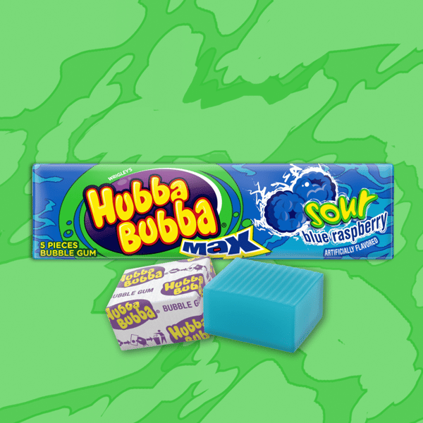 Hubba Bubba Max 5 Pk / 18 Ct Sour Blue Rasberry