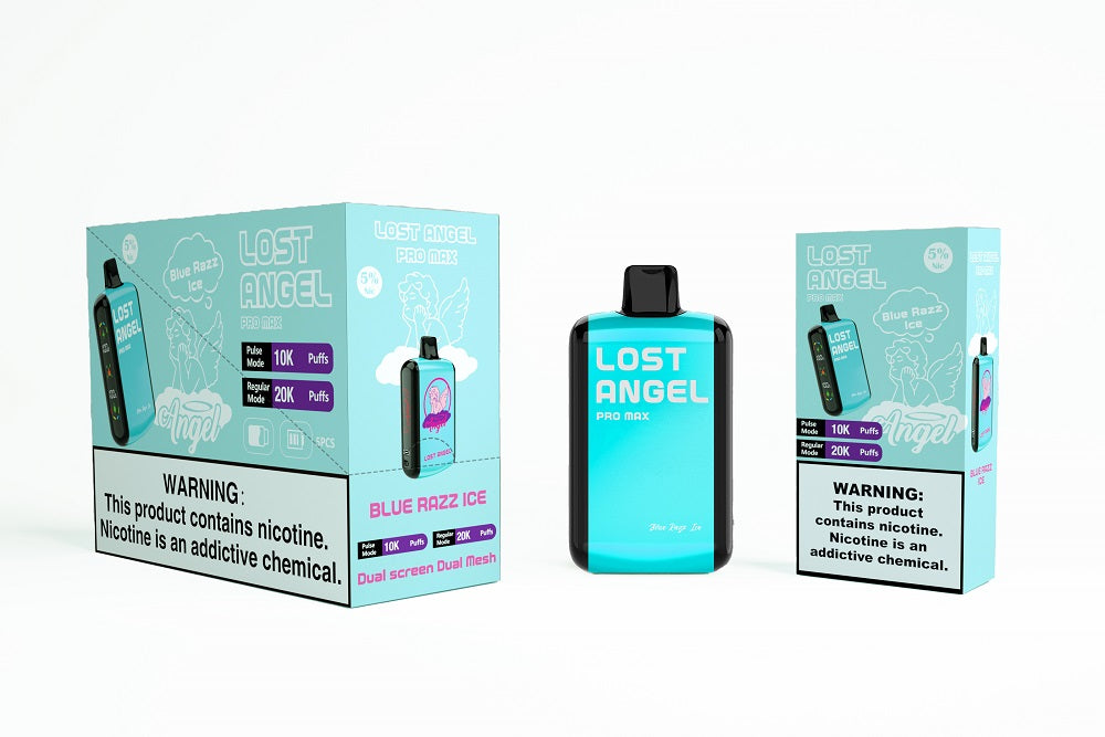 Lost Angel 20K Rechargeable Disposable | 5% Nicotine | 20000 Puffs | 5 Count Display | BLUE RAZZ ICE