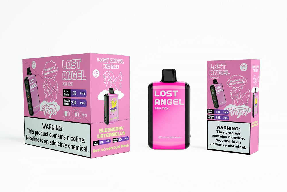 Lost Angel 20K Rechargeable Disposable | 5% Nicotine | 20000 Puffs | 5 Count Display | BLUEBERRY WATERMELON