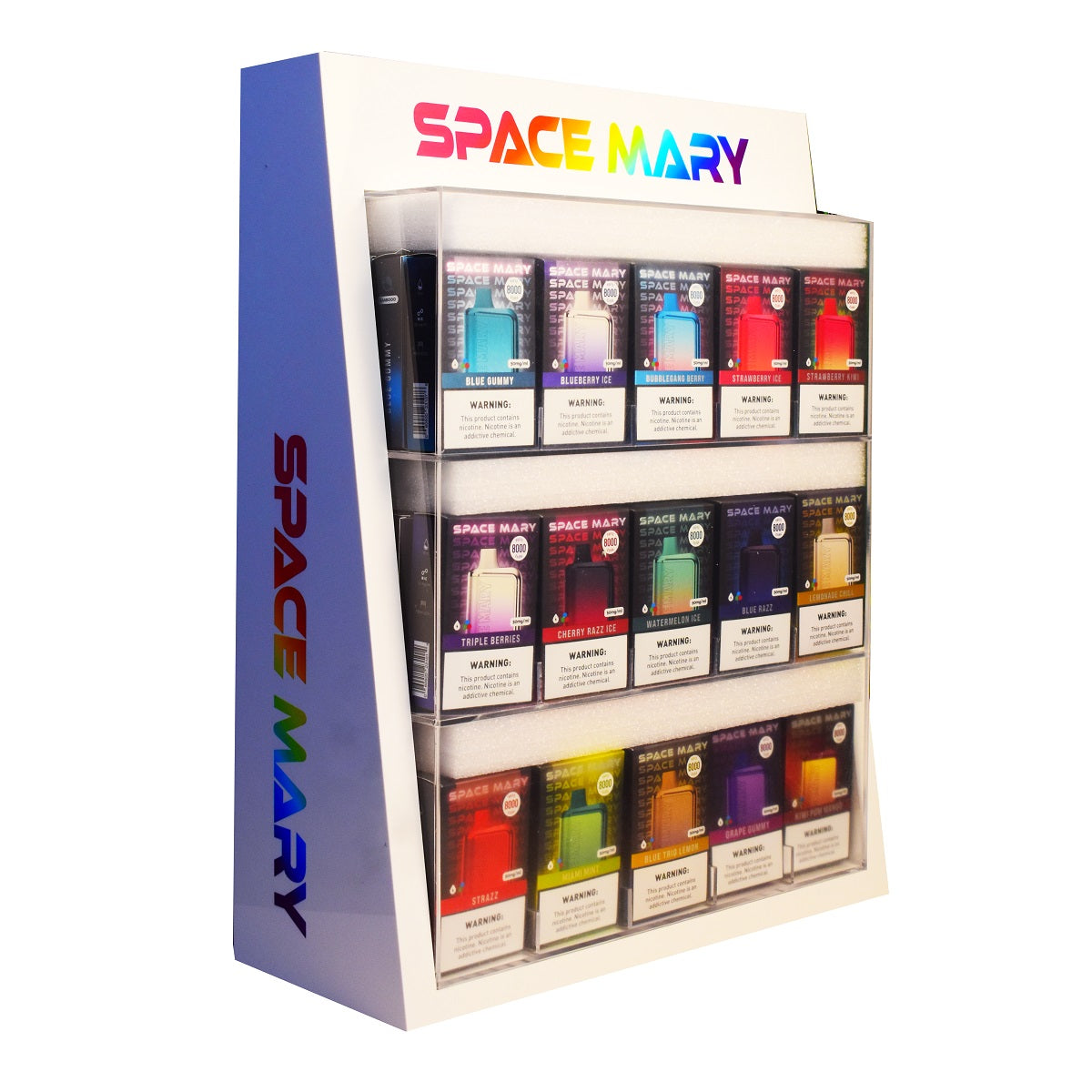 Space Mary Counter Top Display | 75 Count | 15 Flavors