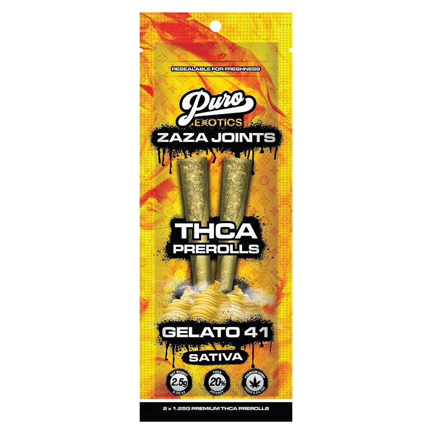 Puro Exotics ZAZA Joints THCA Prerolls | 1.25 x 2 | 10 Count Display