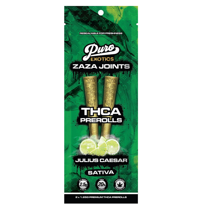 Puro Exotics ZAZA Joints THCA Prerolls | 1.25 x 2 | 10 Count Display