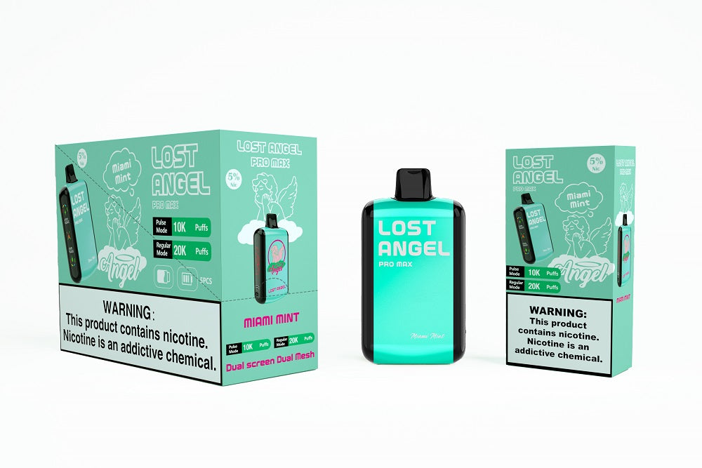 Lost Angel 20K Rechargeable Disposable | 5% Nicotine | 20000 Puffs | 5 Count Display | MIAMI MINT