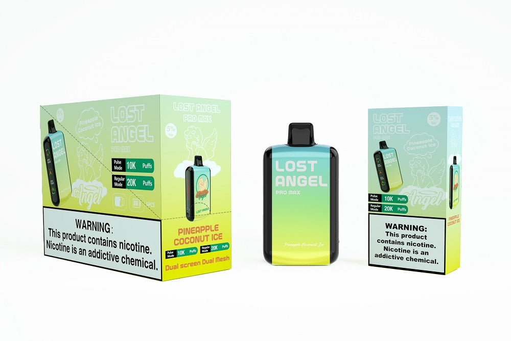 Lost Angel 20K Rechargeable Disposable | 5% Nicotine | 20000 Puffs | 5 Count Display | PINEAPPLE COCONUT ICE