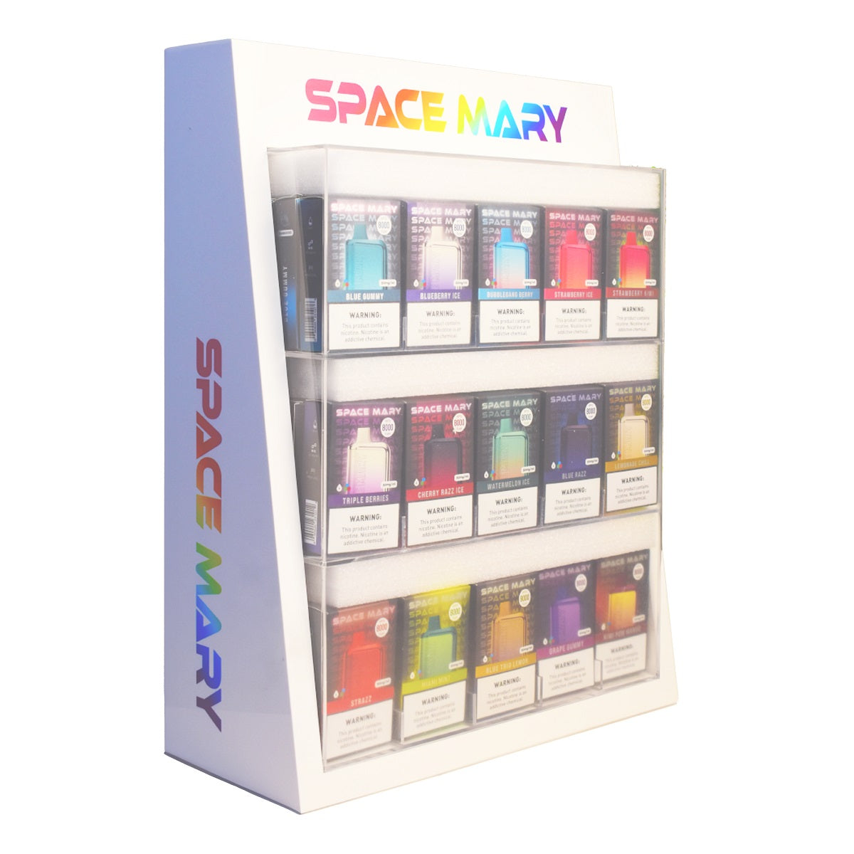 Space Mary Counter Top Display | 75 Count | 15 Flavors