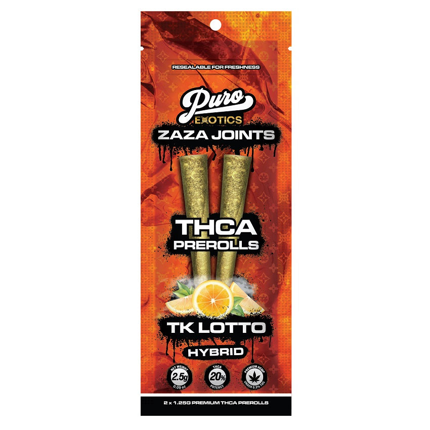 Puro Exotics ZAZA Joints THCA Prerolls | 1.25 x 2 | 10 Count Display