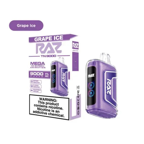 RAZ TN9000 9000 Puffs Disposable Grape Ice