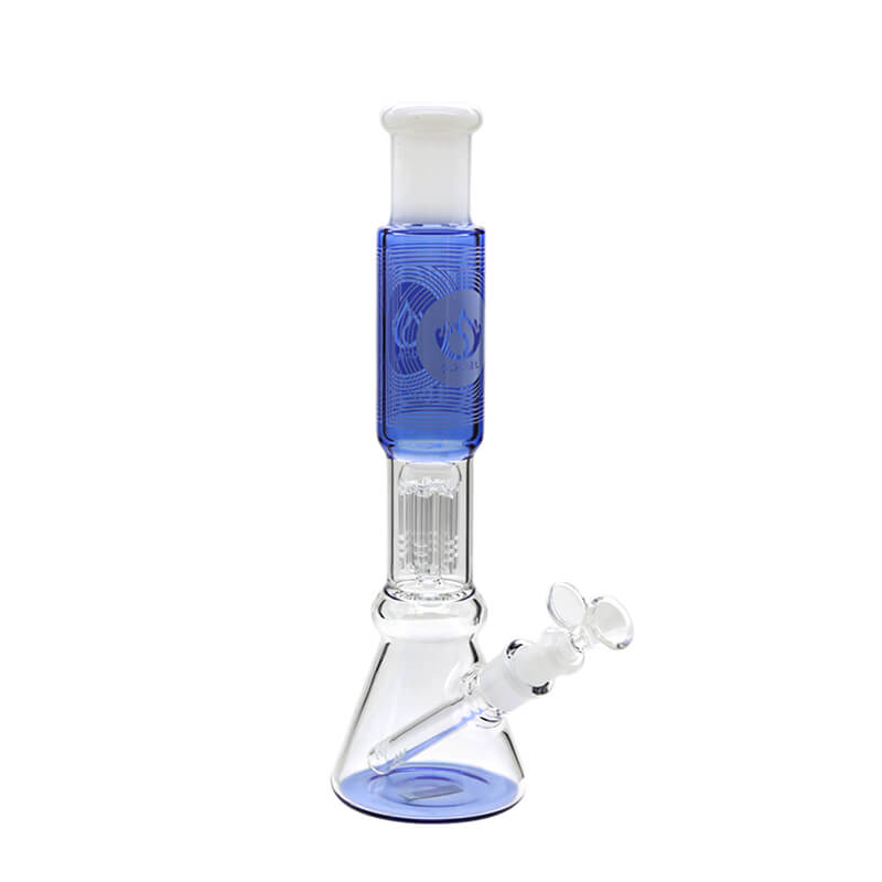 Social NUCLEUS with Tree Arm Perc Beaker Waterpipe (A-04/A-14) | 13 inch | Assorted Colors