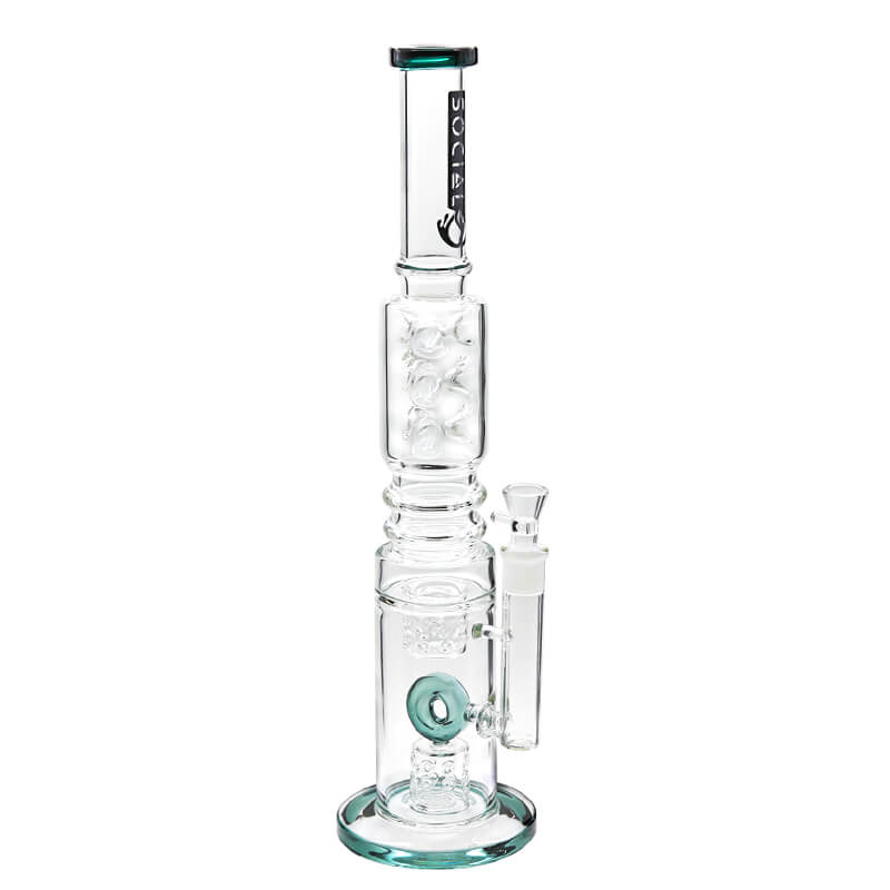 Social CYCLOPS Multi Perc Juicy Waterpipe (A826) | 20 inch | Assorted Colors