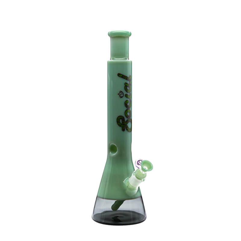 Social MARSHMELLOW Slyme Dual Colored Beaker Waterpipe (A7-02/A7-03) | 16 inch | Assorted Colors