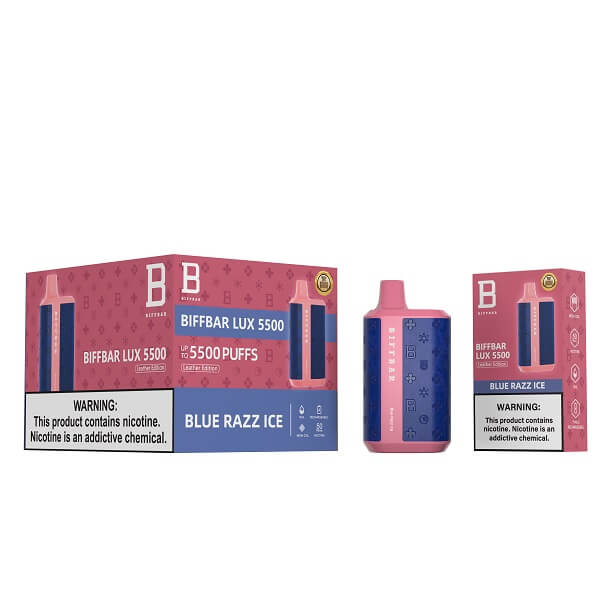 Biffbar Lux Disposable | 5500 Puffs | 10 Count Display | Blue Razz Ice