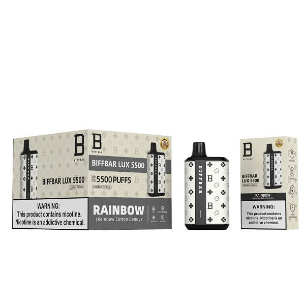 Biffbar Lux Disposable | 5500 Puffs | 10 Count Display | Rainbow