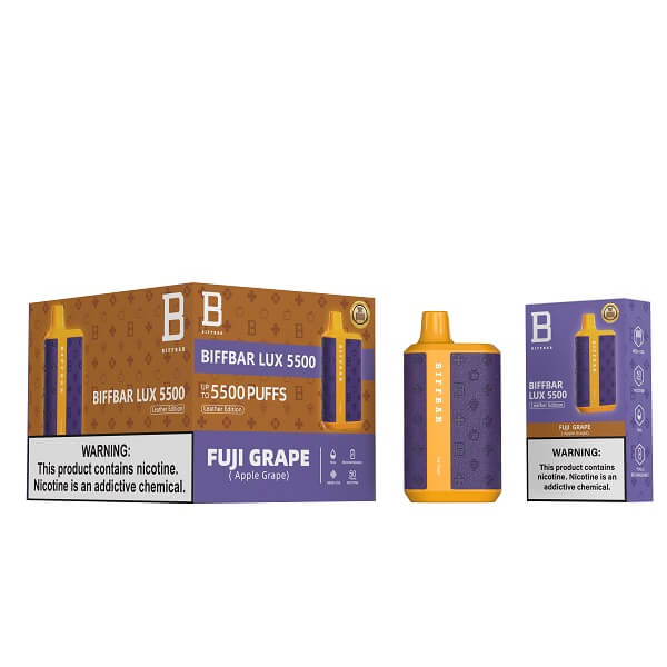 Biffbar Lux Disposable | 5500 Puffs | 10 Count Display | Fuji Grape