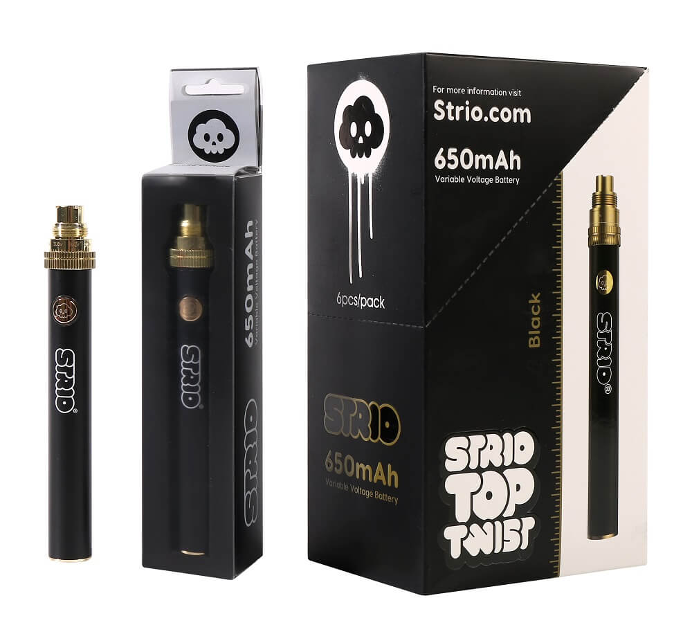 Strio Top Twist Battery | 650mah | 6 Count Display