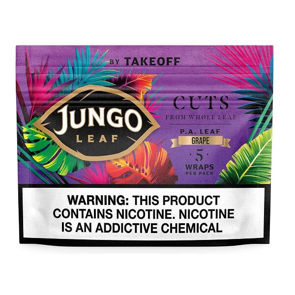 Jungo Leaf Cuts Wraps | 5 Pack | 10 Count Display | Grape