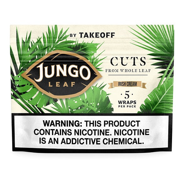 Jungo Leaf Cuts Wraps | 5 Pack | 10 Count Display | Irish Cream