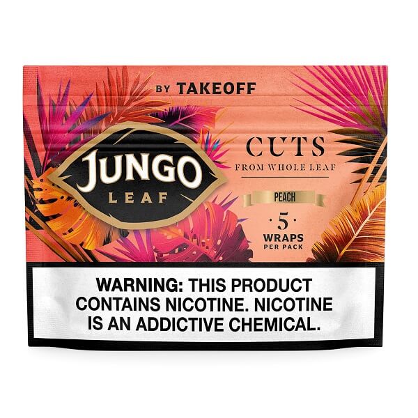 Jungo Leaf Cuts Wraps | 5 Pack | 10 Count Display | Peach