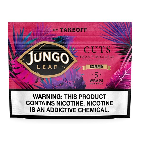 Jungo Leaf Cuts Wraps | 5 Pack | 10 Count Display | Raspberry