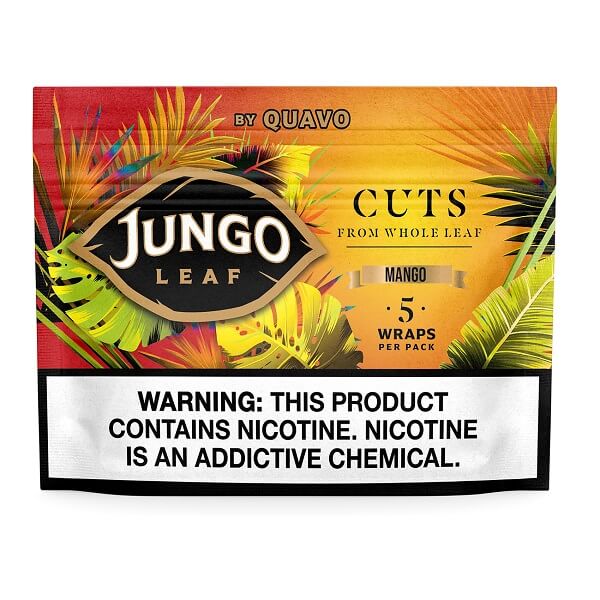 Jungo Leaf Cuts Wraps | 5 Pack | 10 Count Display | Mango