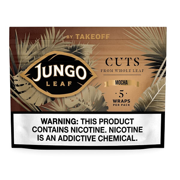 Jungo Leaf Cuts Wraps | 5 Pack | 10 Count Display | Mocha