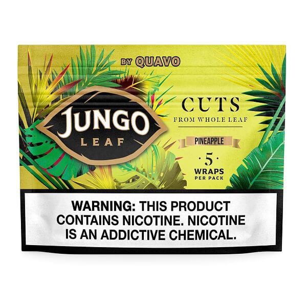 Jungo Leaf Cuts Wraps | 5 Pack | 10 Count Display | Pineapple