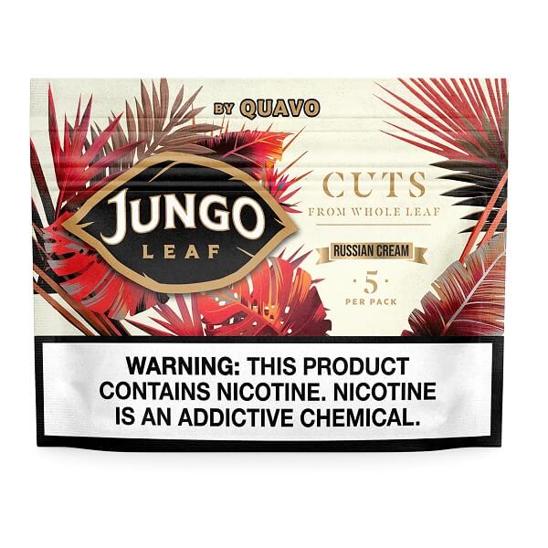 Jungo Leaf Cuts Wraps | 5 Pack | 10 Count Display | Russian Cream