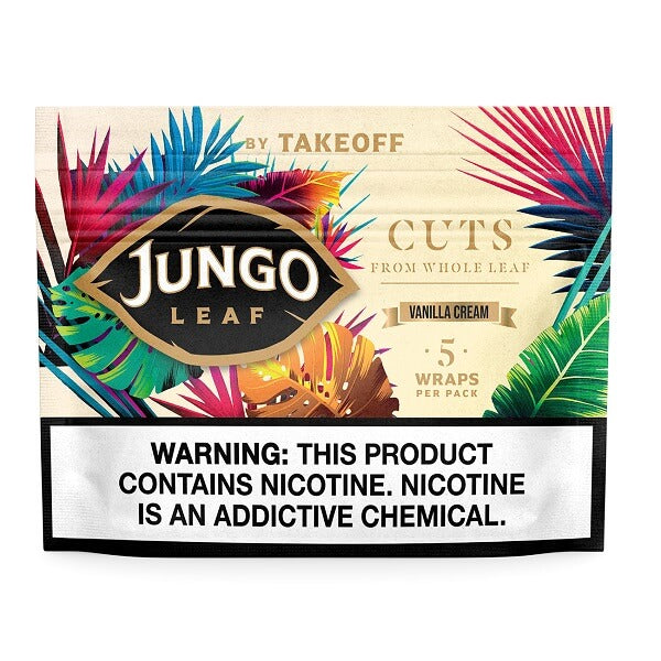 Jungo Leaf Cuts Wraps | 5 Pack | 10 Count Display | Vanilla Cream