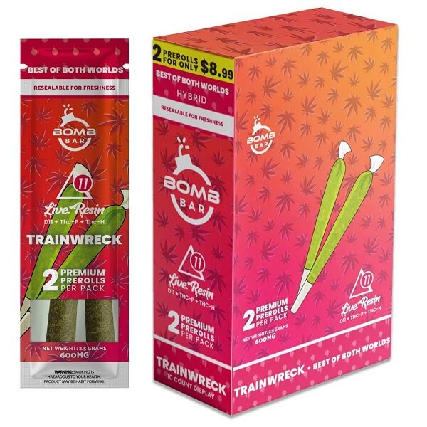 Bomb Bar D11 Infused Pre-rolls (MSRP $8.99) | 2 Pack | 10 Count Display