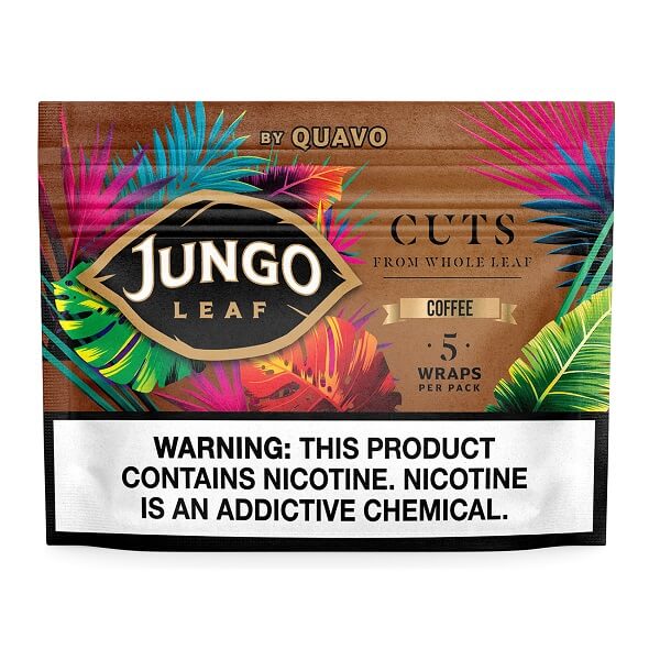 Jungo Leaf Cuts Wraps | 5 Pack | 10 Count Display | Coffee