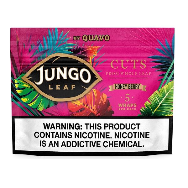 Jungo Leaf Cuts Wraps | 5 Pack | 10 Count Display | Honey Berry