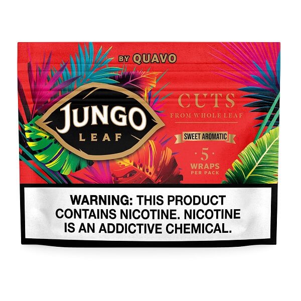 Jungo Leaf Cuts Wraps | 5 Pack | 10 Count Display | Sweet Aromatic