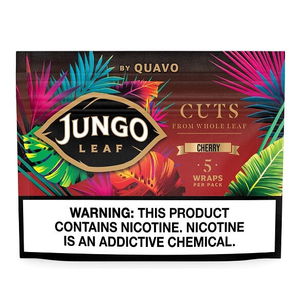 Jungo Leaf Cuts Wraps | 5 Pack | 10 Count Display | Cherry