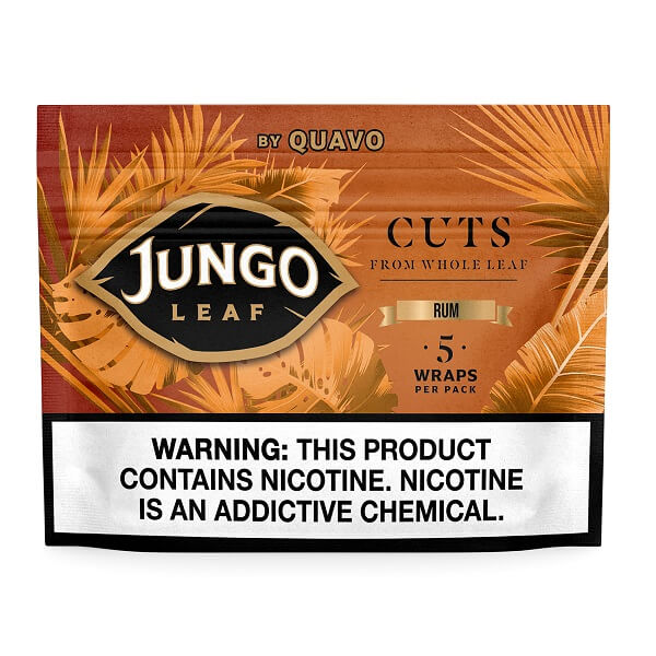 Jungo Leaf Cuts Wraps | 5 Pack | 10 Count Display | Rum