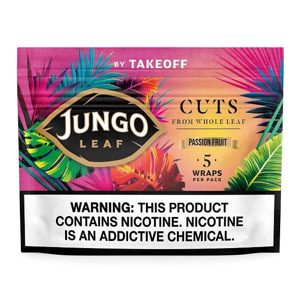 Jungo Leaf Cuts Wraps | 5 Pack | 10 Count Display | Passion Fruit