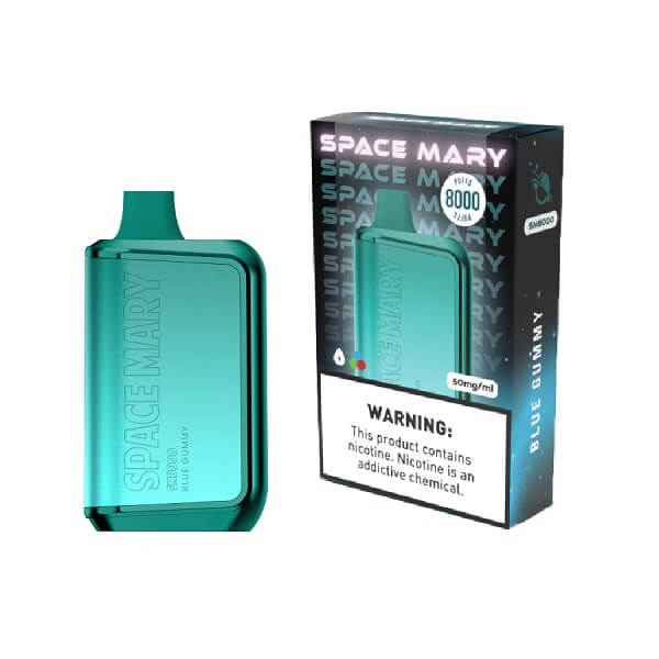 Space Mary SM8000 Rechargeable Disposable | 8000 Puffs | 5% Nicotine | 10 Count Display | Blue Gummy