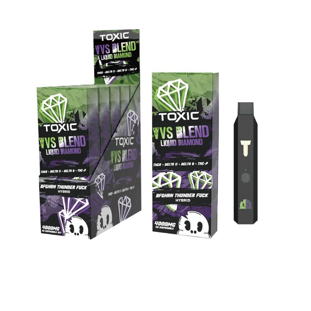 Toxic VVS Blend THC-A D11 D8 THC-P Disposables | 4 Grams | 5 Count Display