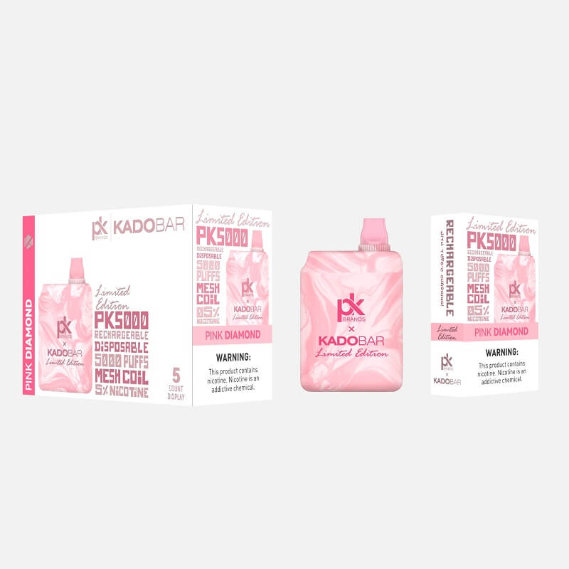 PK Brands X Kadobar PK5000 Disposable | 5% Nicotine | 5000 Puffs | 5 Count Display | Pink Diamond (Limited Edition)