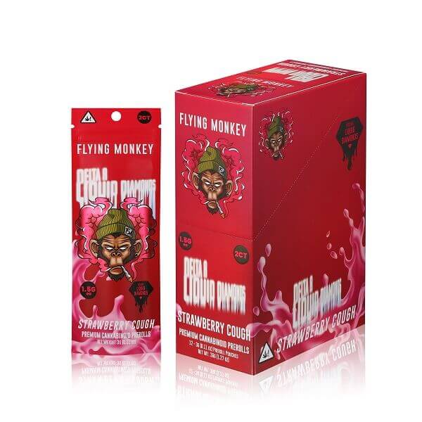 Flying Monkey Liquid Diamonds Infused Pre-rolls | 2 x 1.5g | 12 Count Display