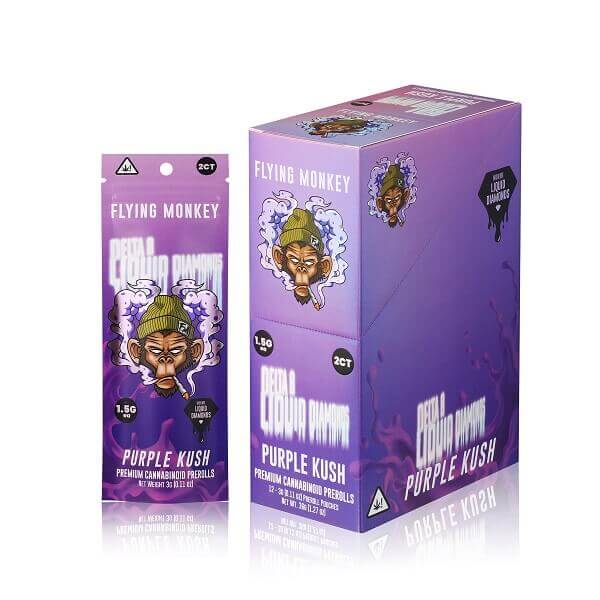 Flying Monkey Liquid Diamonds Infused Pre-rolls | 2 x 1.5g | 12 Count Display