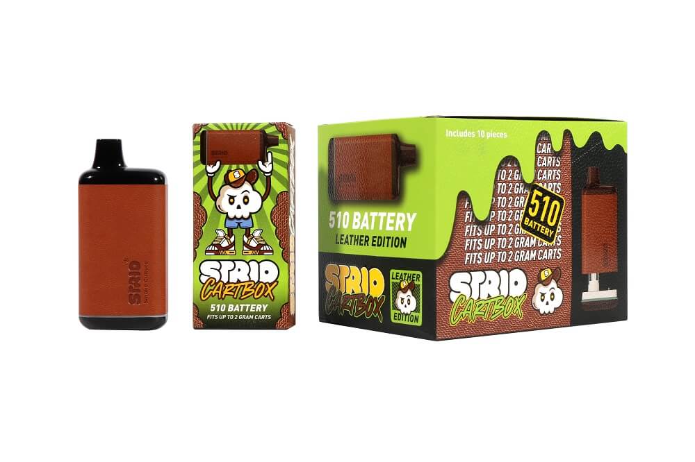 Strio Cartbox 510 Battery Mod | 10 Count Display (Leather Edition) 