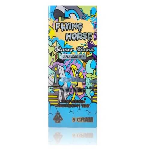 Flying Horse Stoner Blend 2 in 1 Disposable | 5 Gram | 6 Count Display | Blue Dream + White Widow