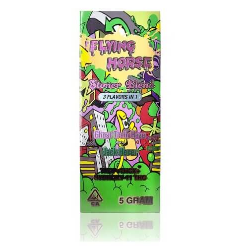 Flying Horse Stoner Blend 2 in 1 Disposable | 5 Gram | 6 Count Display | Ghost Train Haze + Jack Herrer