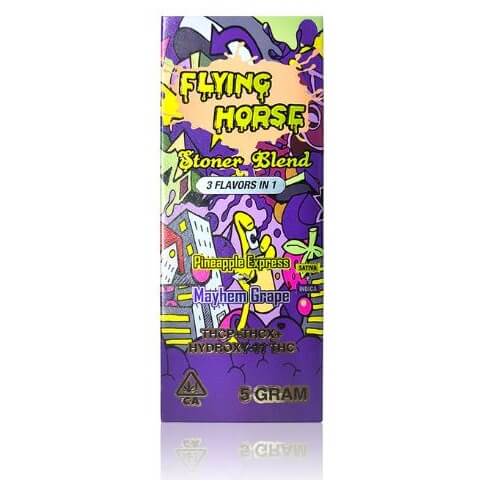 Flying Horse Stoner Blend 2 in 1 Disposable | 5 Gram | 6 Count Display | Pineapple Express + Mayhem Grape